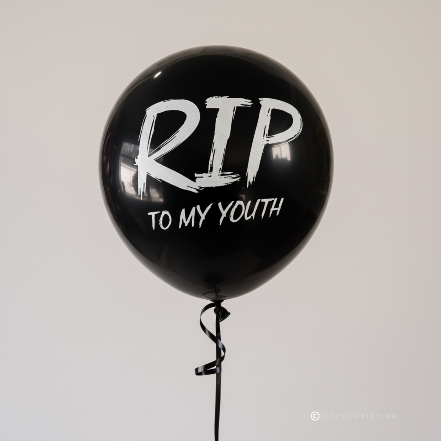 RIP to My Youth Black Latex Balloons – 12” Over-the-Hill & Spooky Birthday Decor