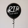 RIP to My Youth Black Latex Balloons – 12” Over-the-Hill & Spooky Birthday Decor