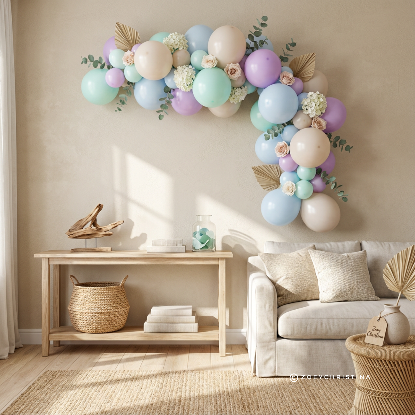 Seashells and wedding bells bachelorette party balloon banner - Bridal Shower themed decorations - Beach wedding theme - Coastal engagement