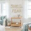 Shell Yeah Balloon Letters • Beach Bachelorette Decor • Coastal Bach Party Banner