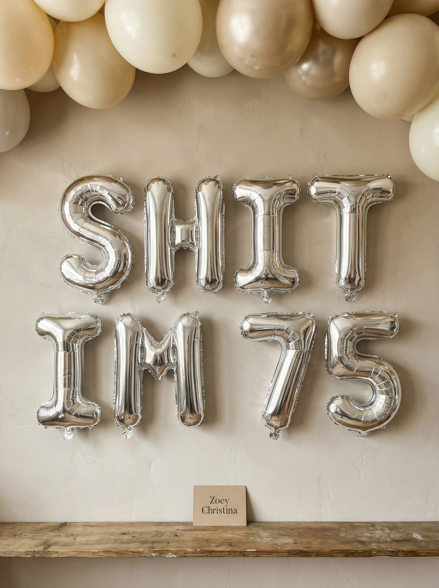 Funny 75th birthday party decorations for women and men, Seventy five balloon banner, 1948 birthday party decoration for women