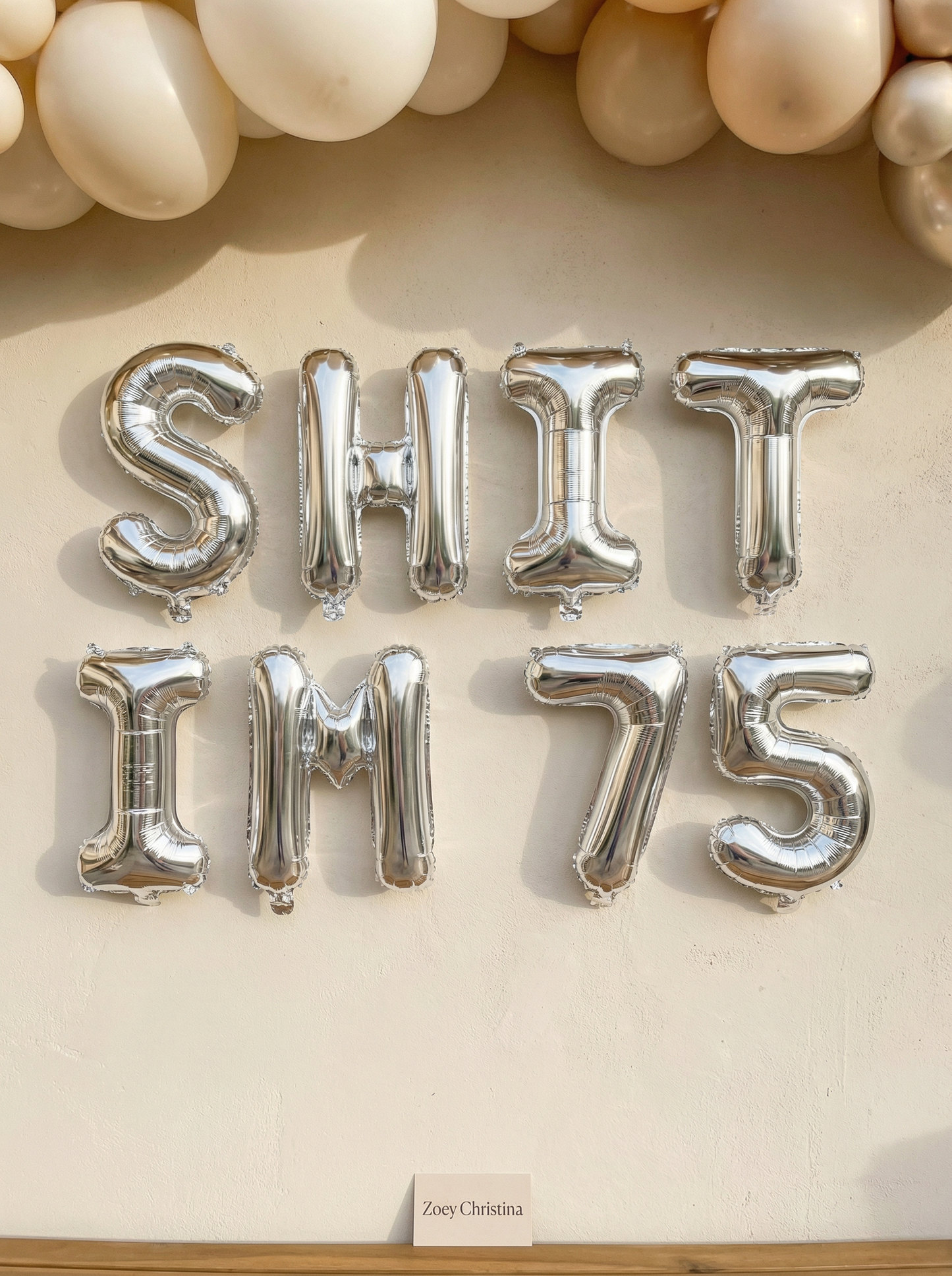 Funny 75th birthday party decorations for women and men, Seventy five balloon banner, 1948 birthday party decoration for women