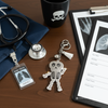 Rhinestone Skeleton Keychain: Bling Skeleton Gift for Radiologists, Techs & Med Students