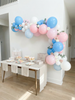 Smiley Gender Reveal Balloon Garland Kit – Pink, Blue & White Baby Shower Decor
