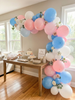 Smiley Gender Reveal Balloon Garland Kit – Pink, Blue & White Baby Shower Decor