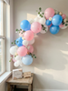 Smiley Gender Reveal Balloon Garland Kit – Pink, Blue & White Baby Shower Decor