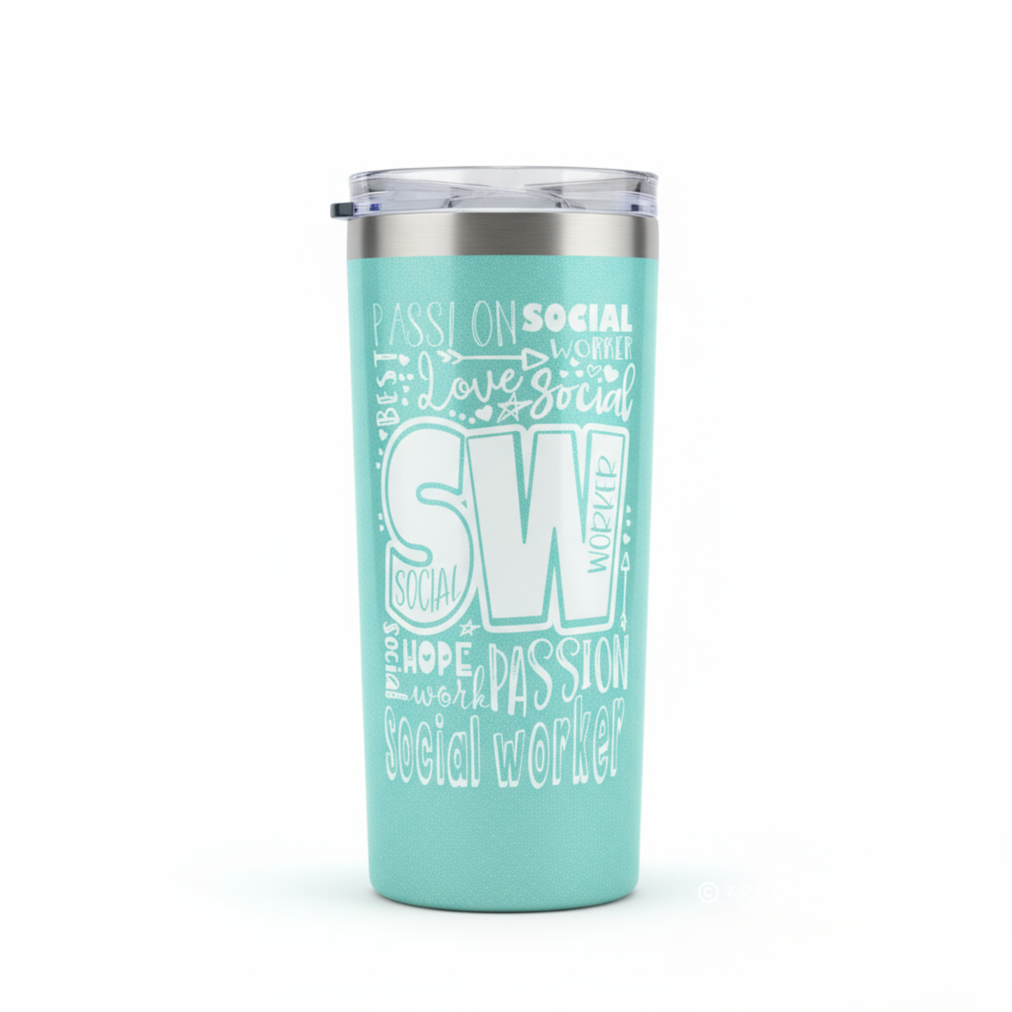 Social Worker Coffee Tumbler: Social Work Gift,  SW Passion Cup