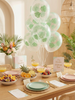 🌿 Clear Latex Balloon with Monstera Leaf Print – Jungle & Tropical Party Decor