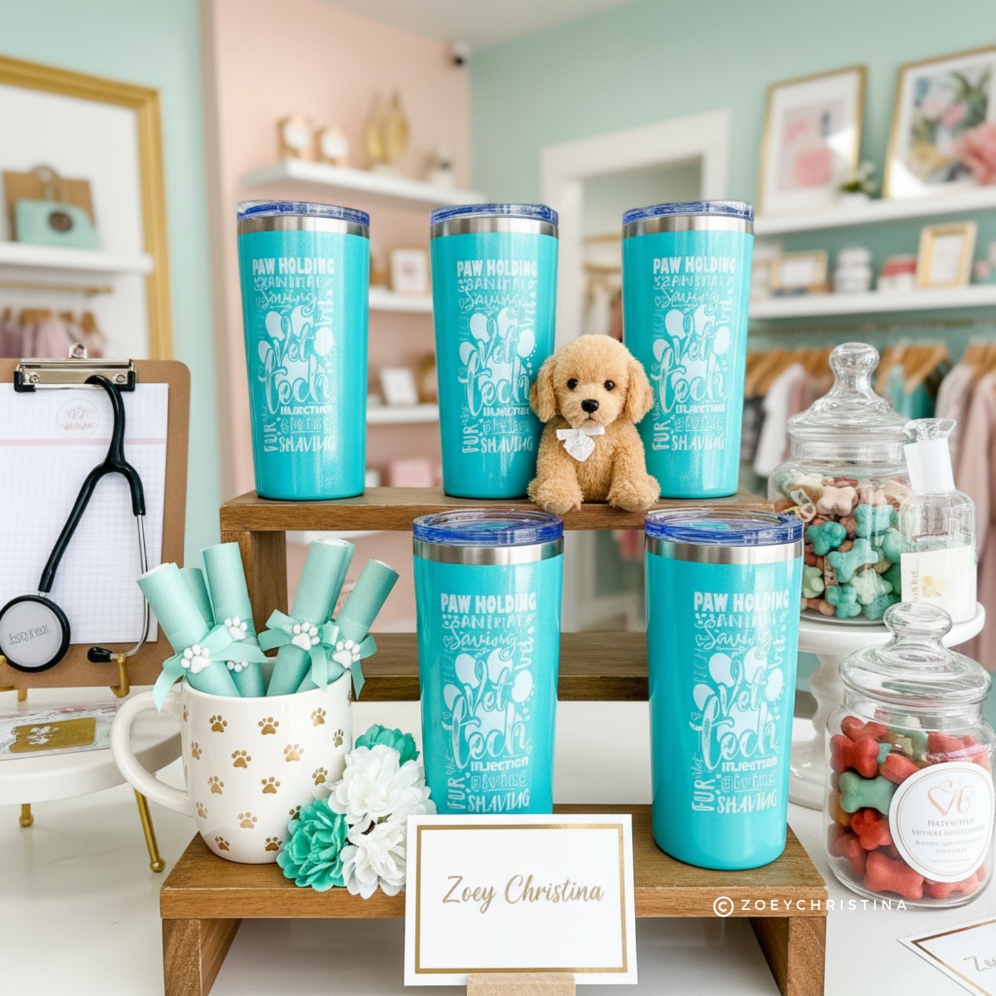 Vet Tech Tumbler – 16oz Stainless Steel Cup for Hot or Cold Drinks