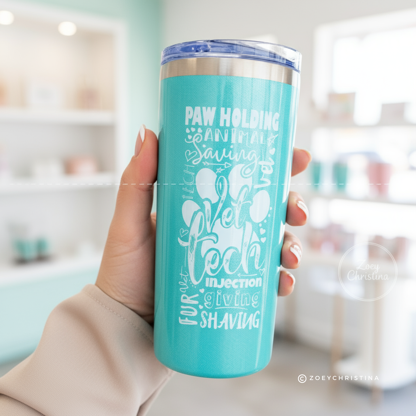 Vet Tech Tumbler – 16oz Stainless Steel Cup for Hot or Cold Drinks