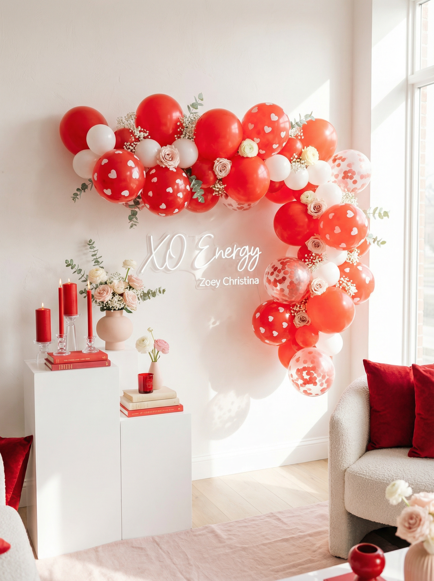 Romantic Heart Balloon Garland Kit