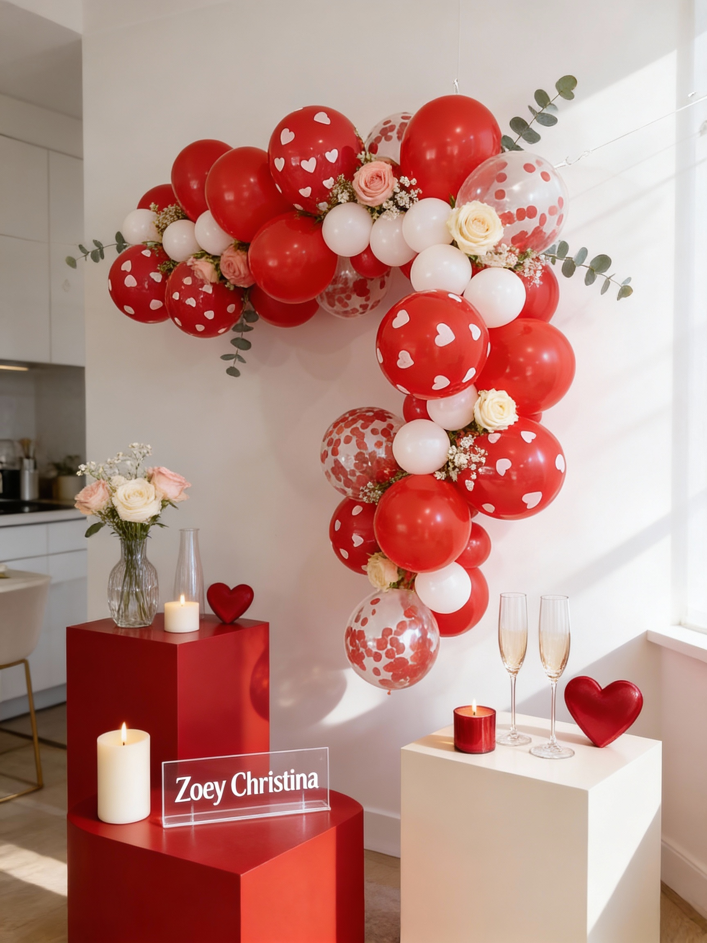 Romantic Heart Balloon Garland Kit
