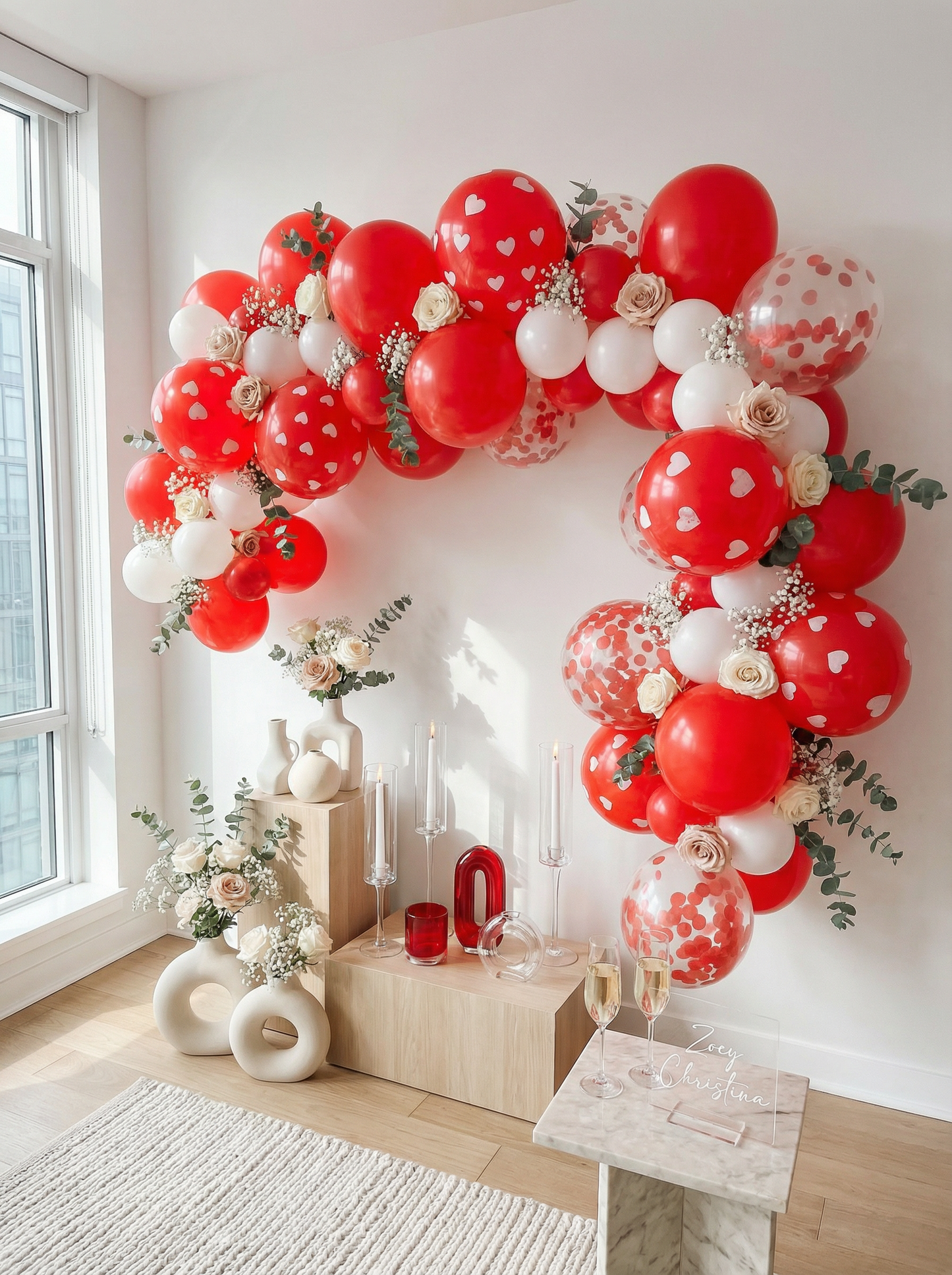 Romantic Heart Balloon Garland Kit