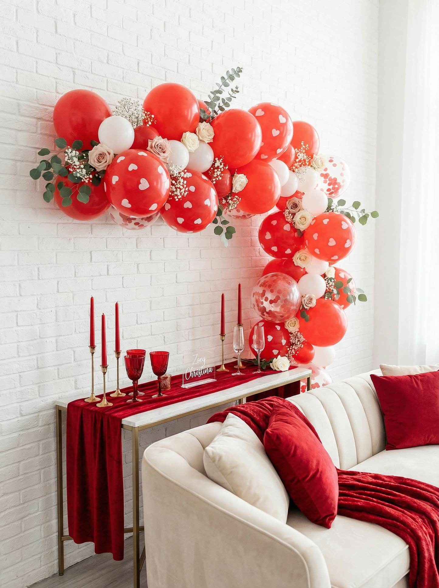 Romantic Heart Balloon Garland Kit