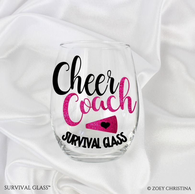 Cheer coach gifts, Cheer coach survival glass™, Cheer coach gift ideas for  her