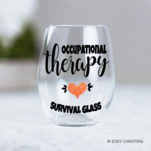 Occupational Therapy Rose Gold Wine Tumbler 