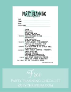 The Ultimate Party Planning Guide and Checklist – ZoeyChristina